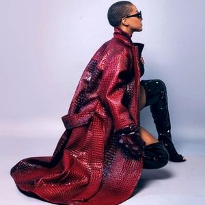 'Only of it's kind' Croc Snakeskin Trench Coat